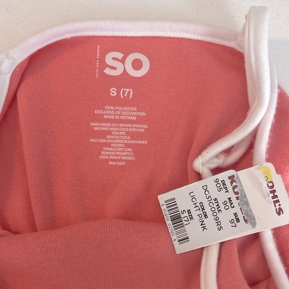 NWT SO Coral Towel Terry Romper w/Adjustable Straps Size S (7) NWT - Picture 3 of 4